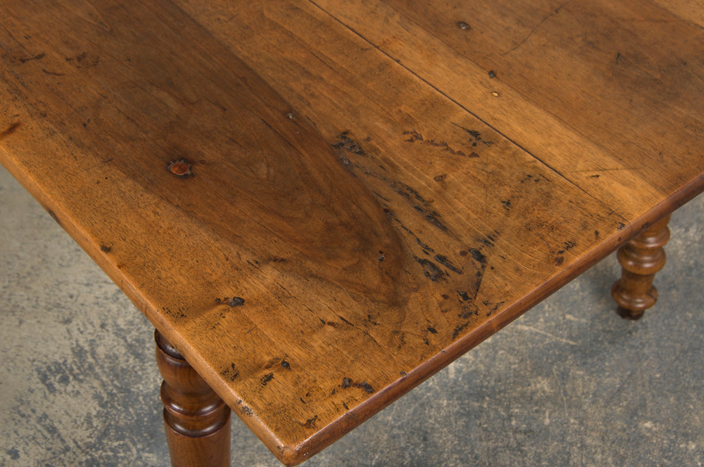 19th Century Country French Louis Philippe Style Provincial Walnut Table
