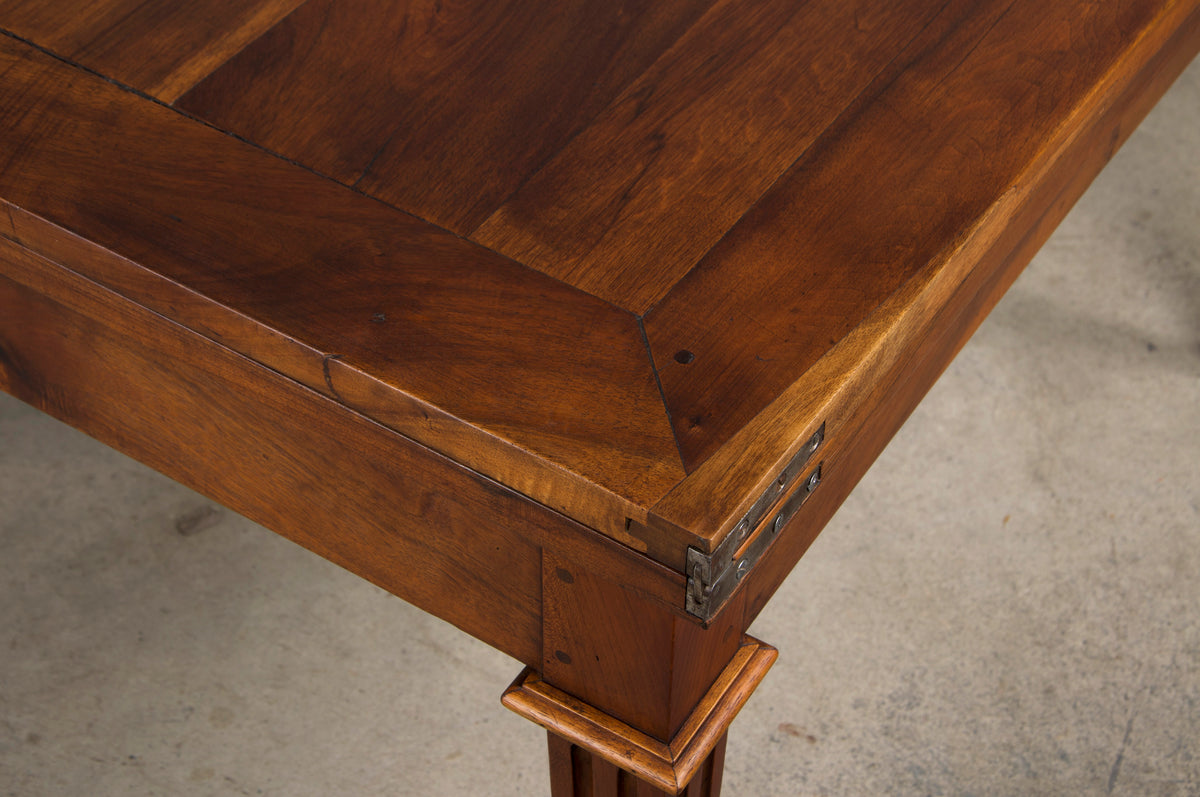 19th Century French Neoclassical Louis XVI Style Walnut Folding Dining Table