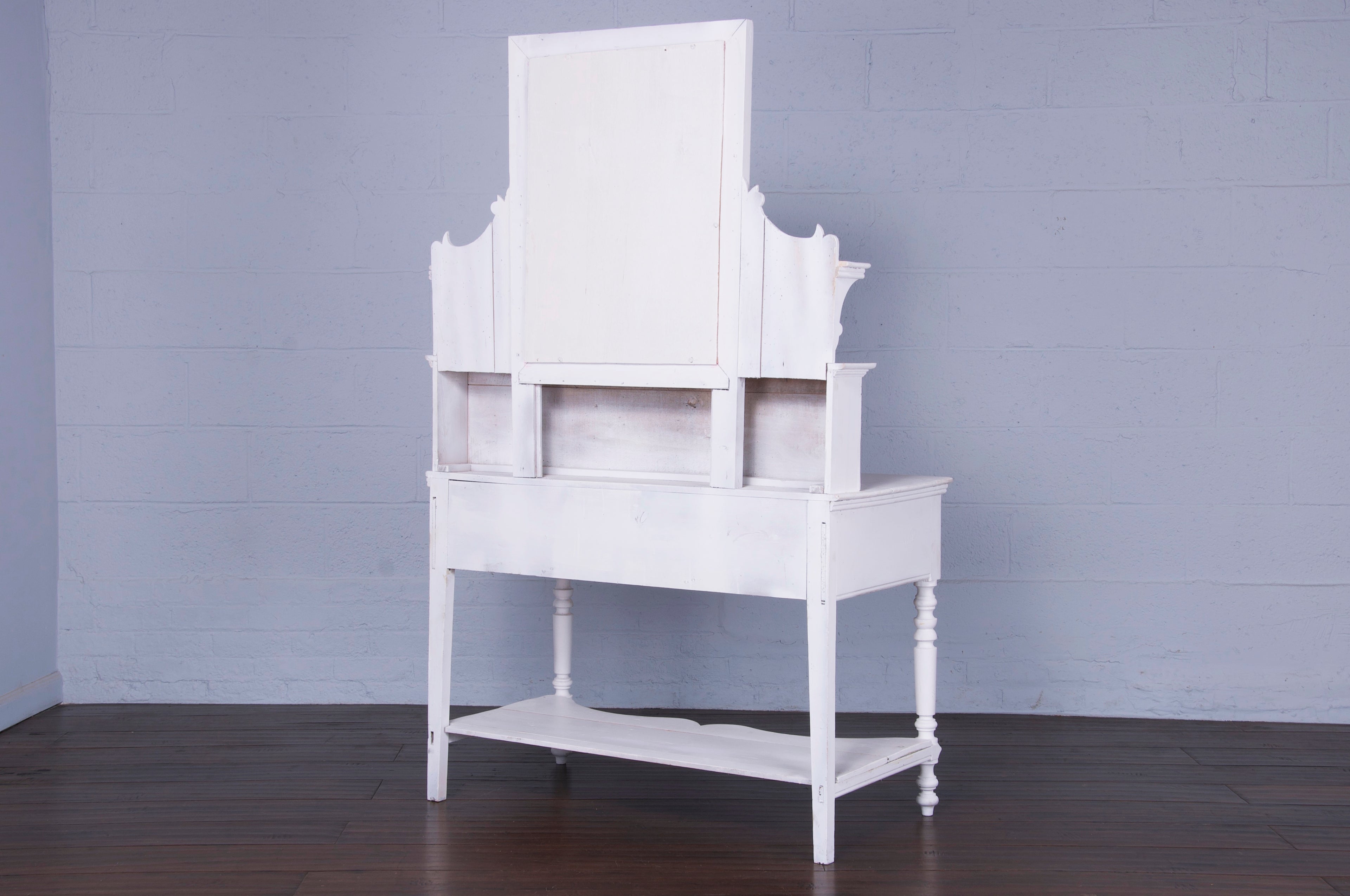 Antique Country French Provincial White Vanity