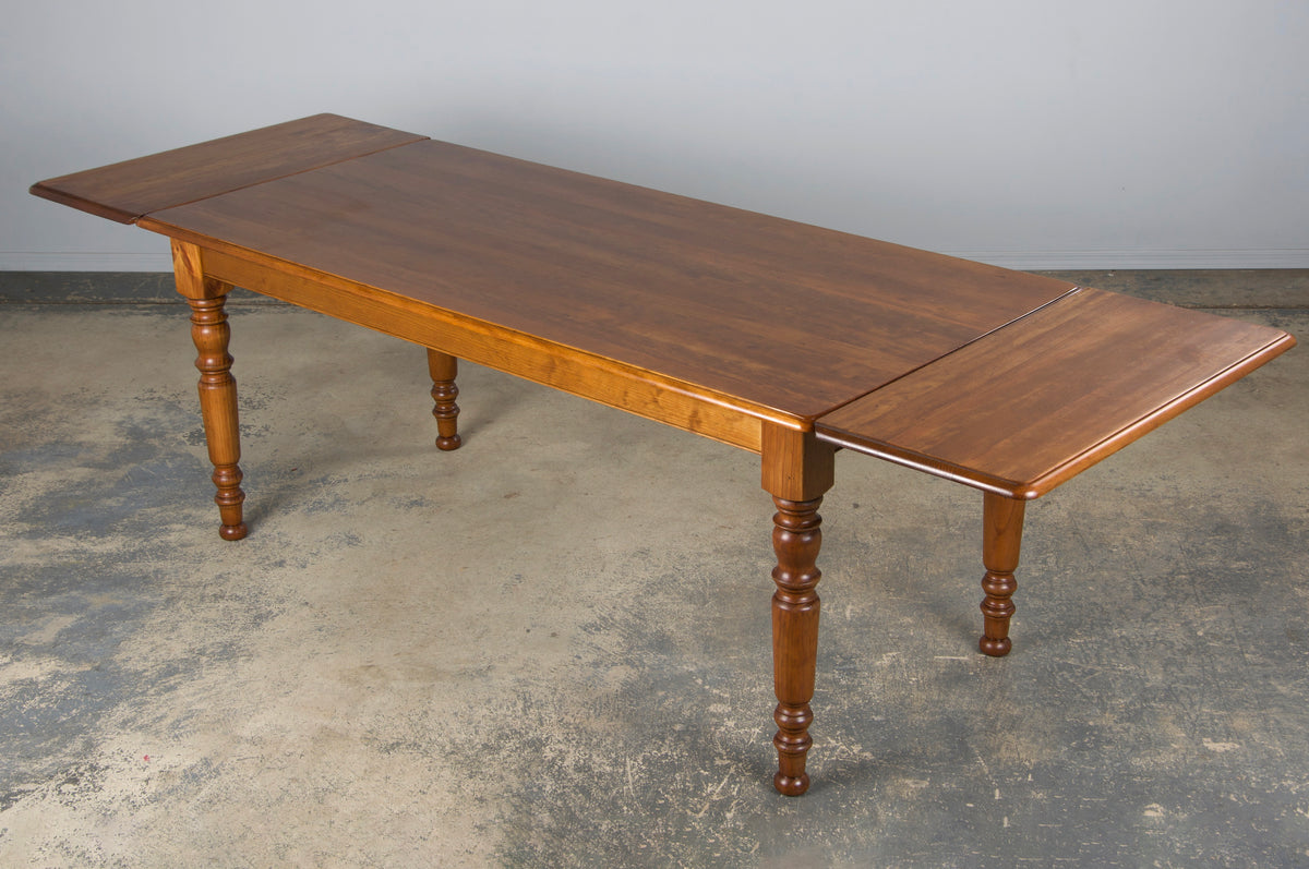 Country French Louis Philippe Style Provincial Maple Dining Table