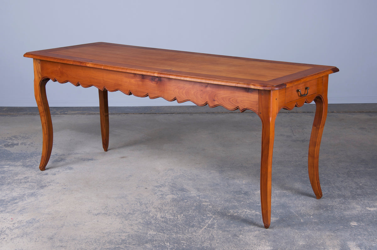 Country French Provincial Style Cherry Harvest Dining Table