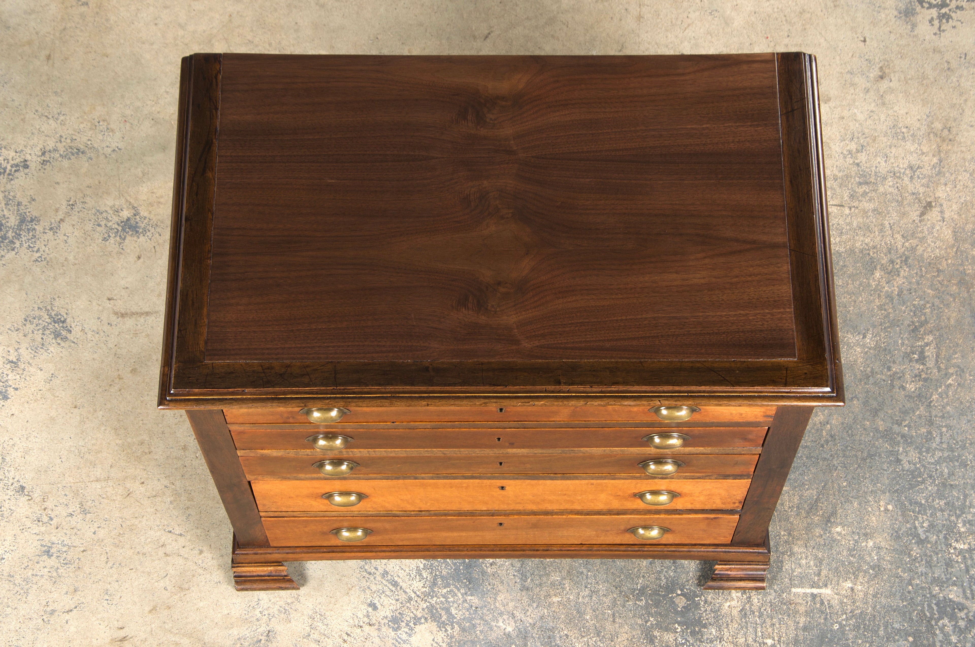 Antique French Louis Philippe Style Walnut Chest of Drawers