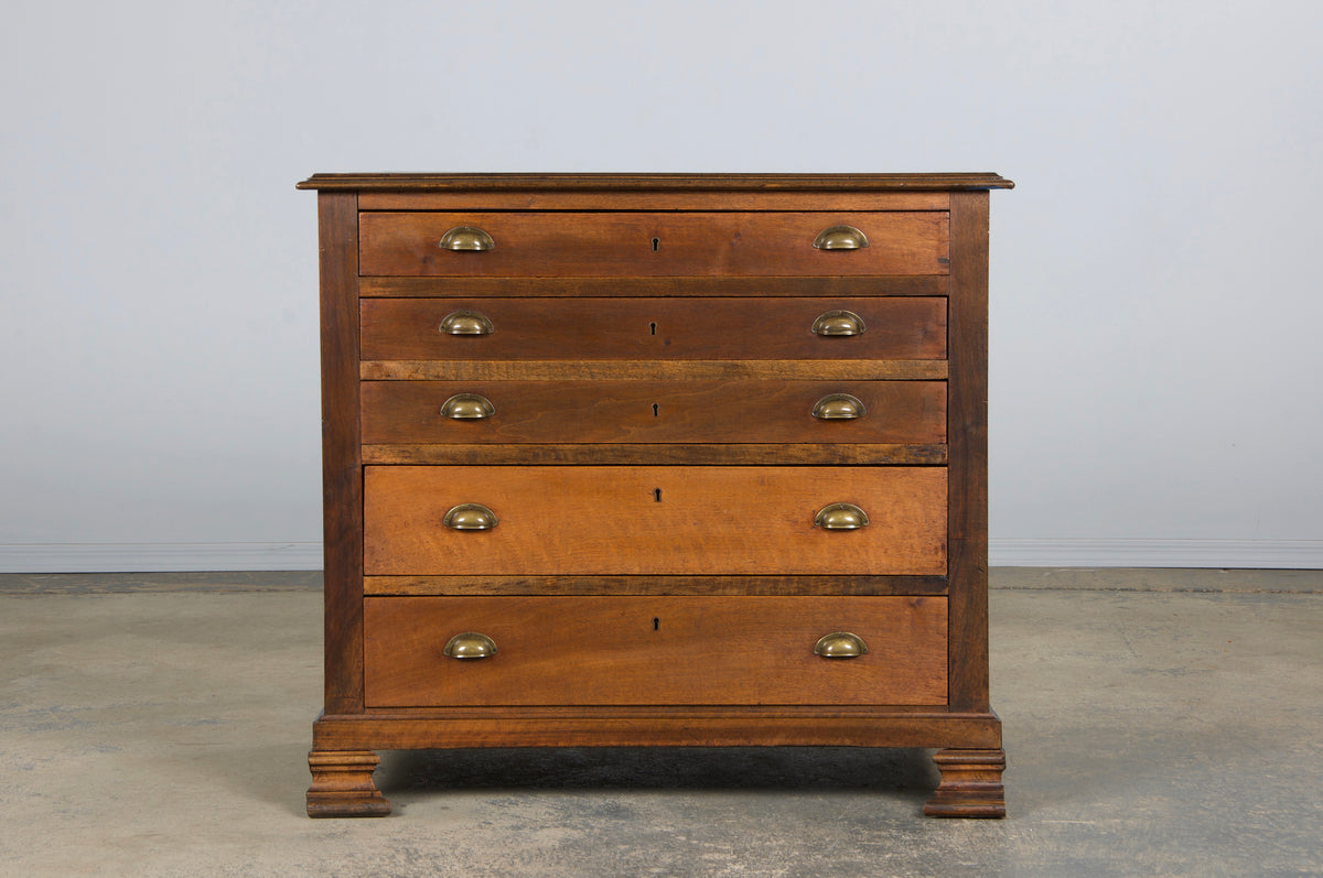 Antique French Louis Philippe Style Walnut Chest of Drawers