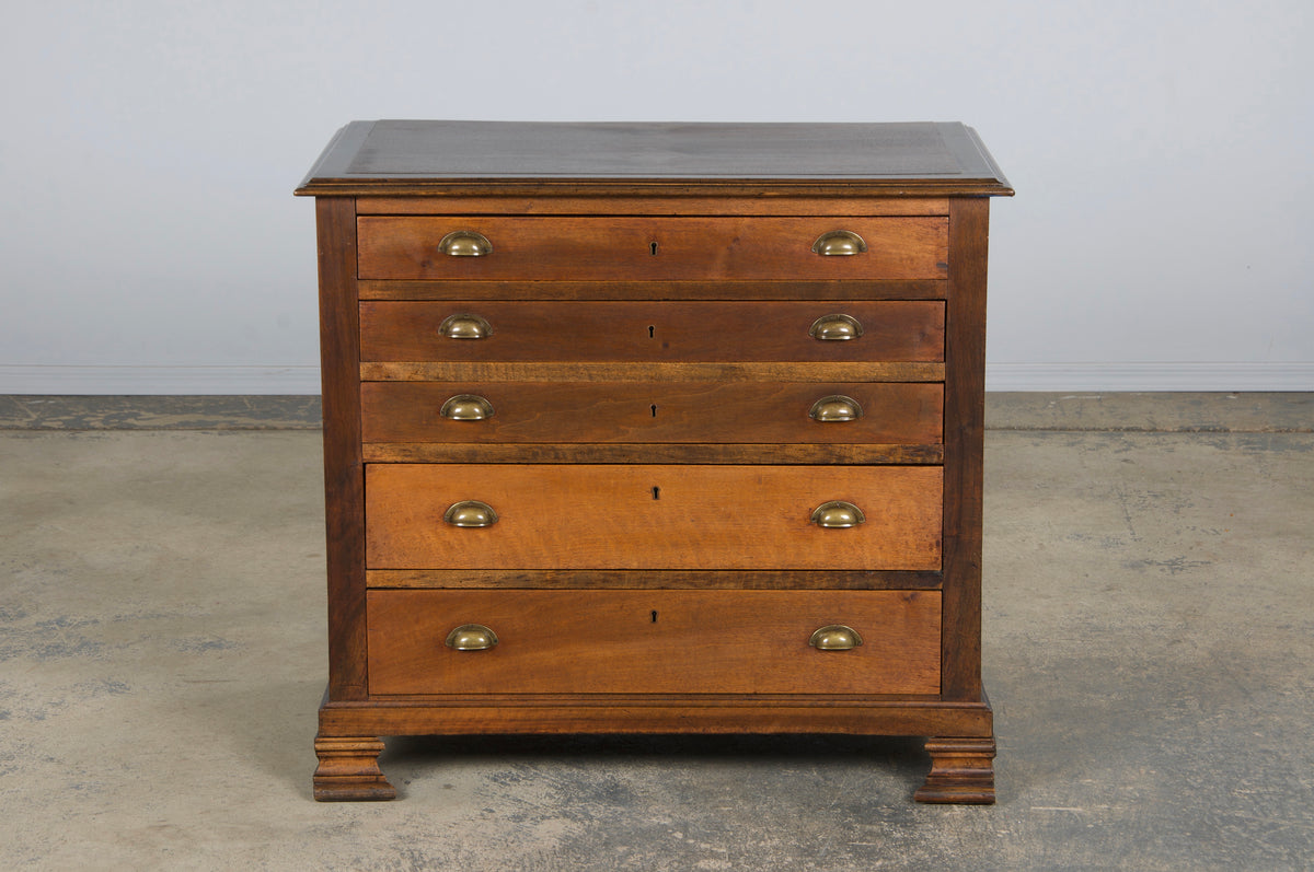 Antique French Louis Philippe Style Walnut Chest of Drawers