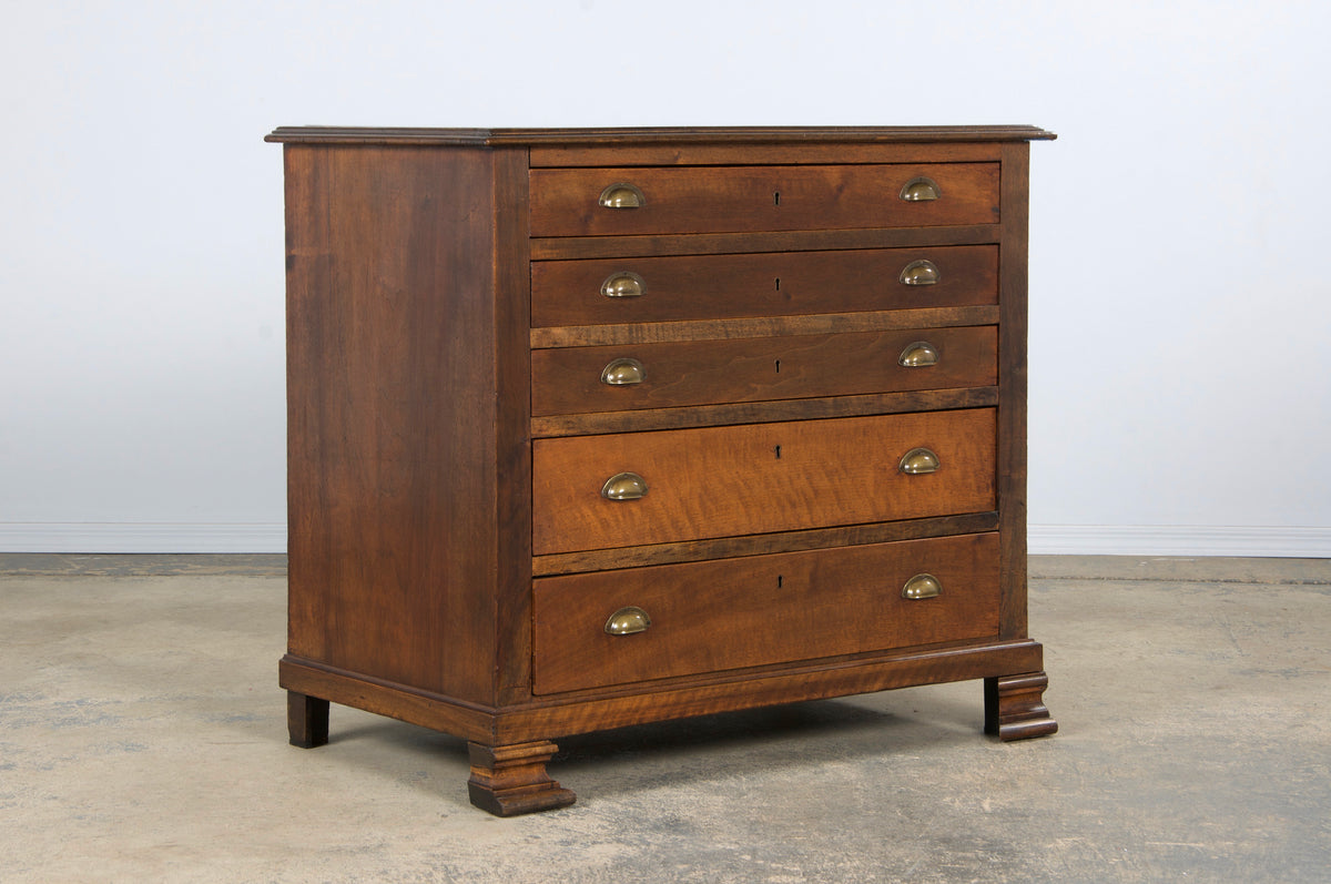 Antique French Louis Philippe Style Walnut Chest of Drawers