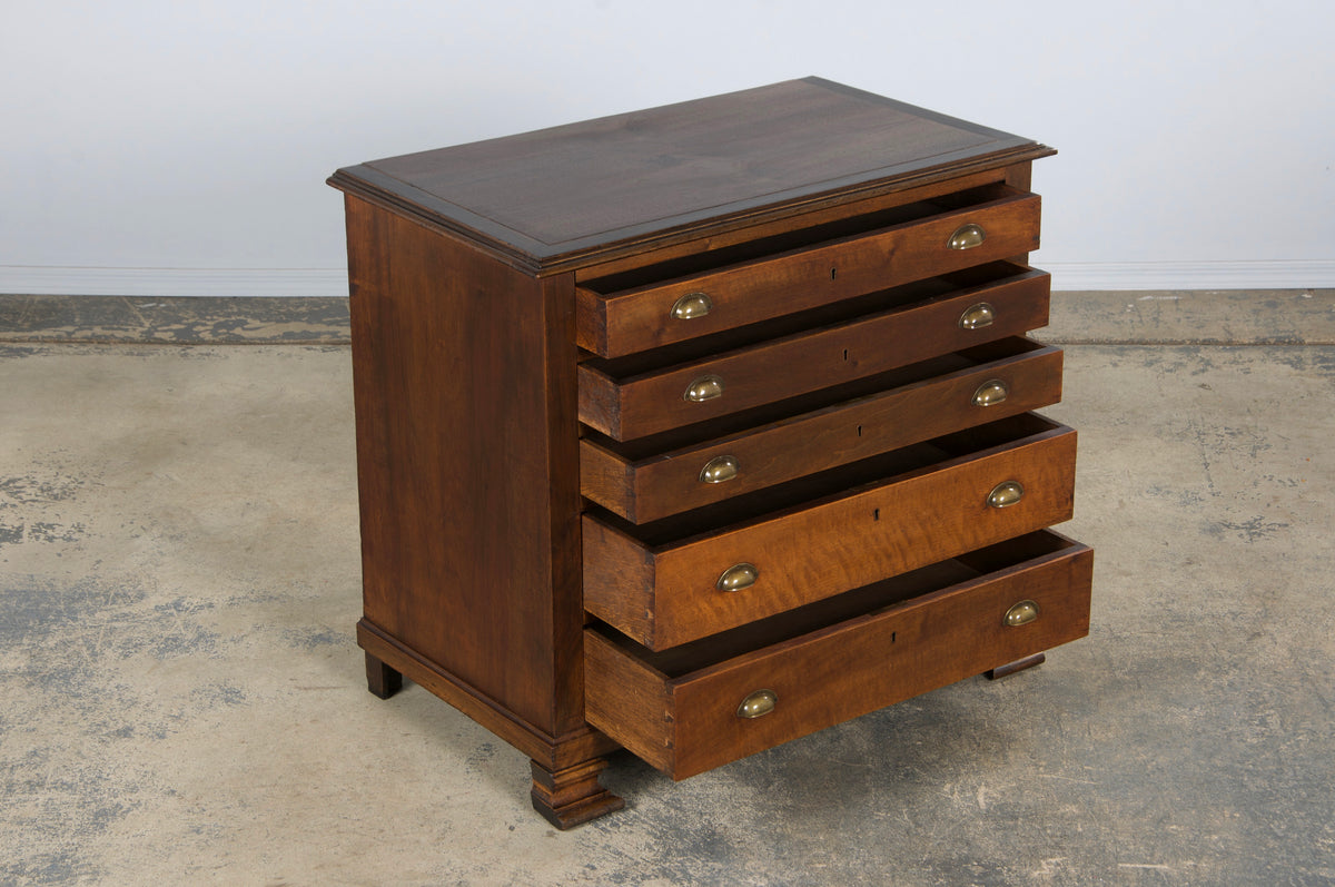 Antique French Louis Philippe Style Walnut Chest of Drawers