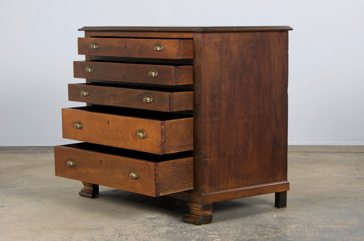 Antique French Louis Philippe Style Walnut Chest of Drawers