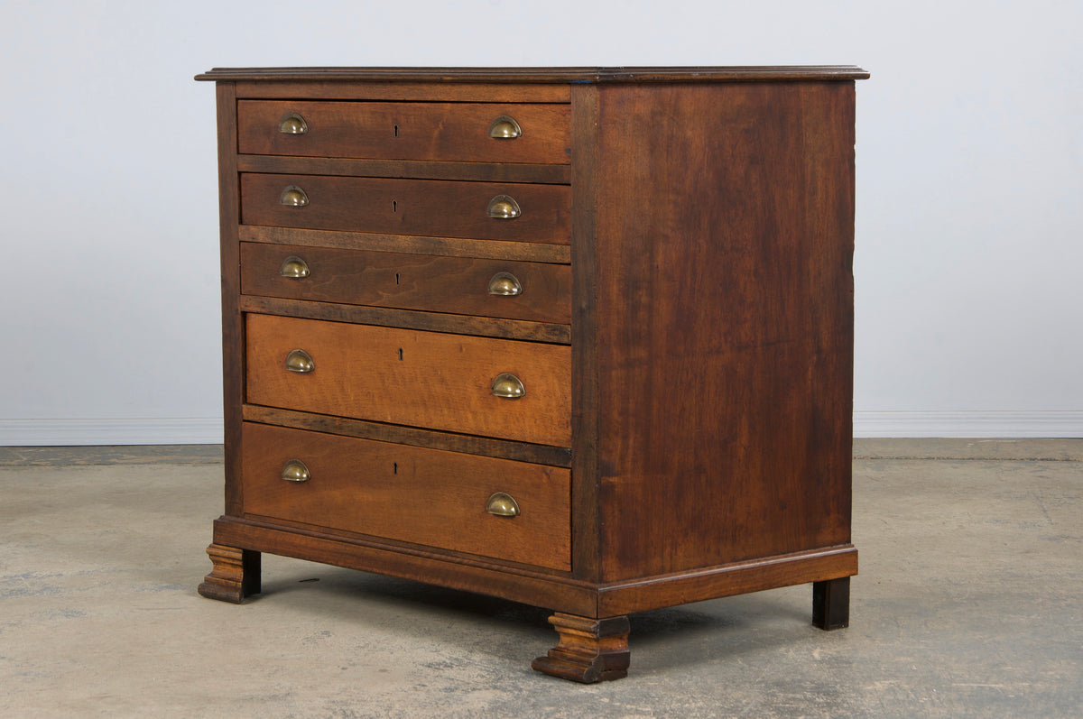 Antique French Louis Philippe Style Walnut Chest of Drawers