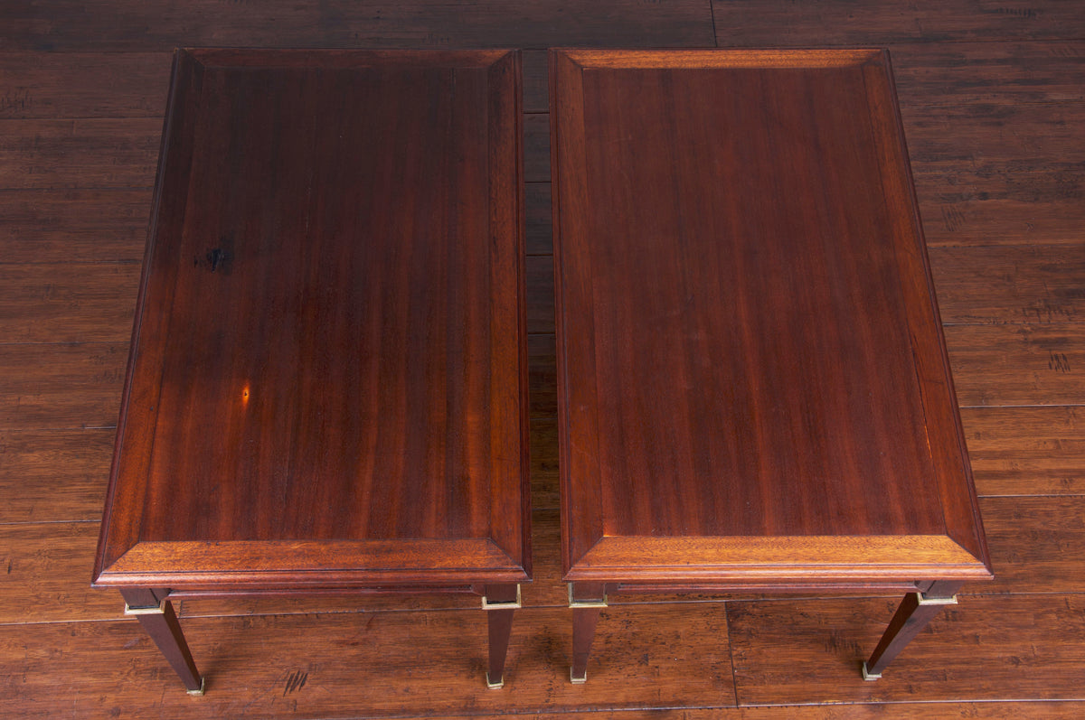 French Neoclassical Louis XVI Style Mahogany Coffee Tables - A Pair