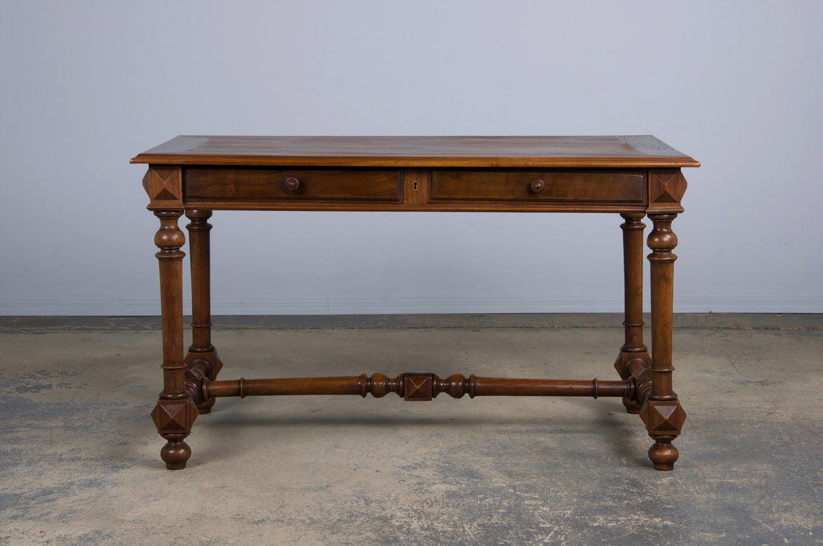 Antique French Louis XIII Style Walnut Writing Desk