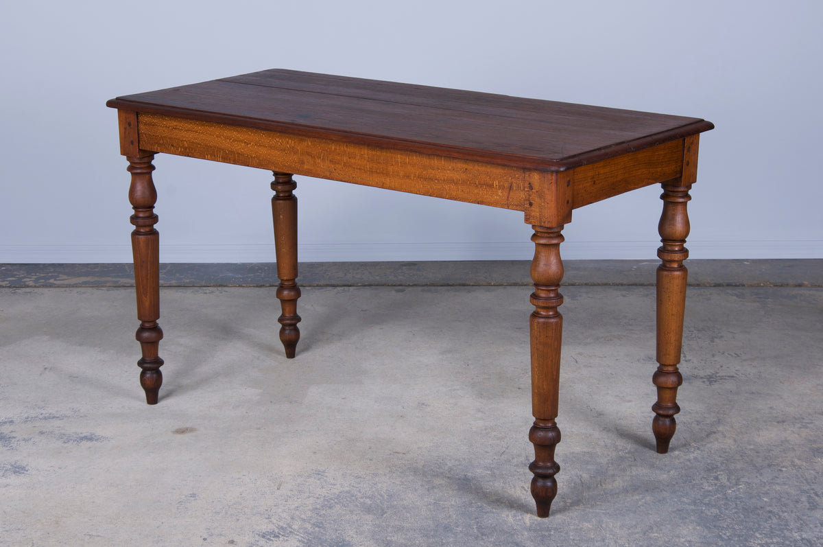 Antique French Louis Philippe Style Provincial Mixed Wood Dining Table