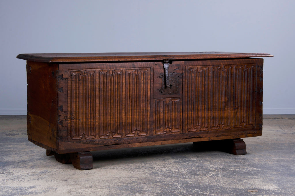 18th Century French Renaissance Carved Walnut Chest