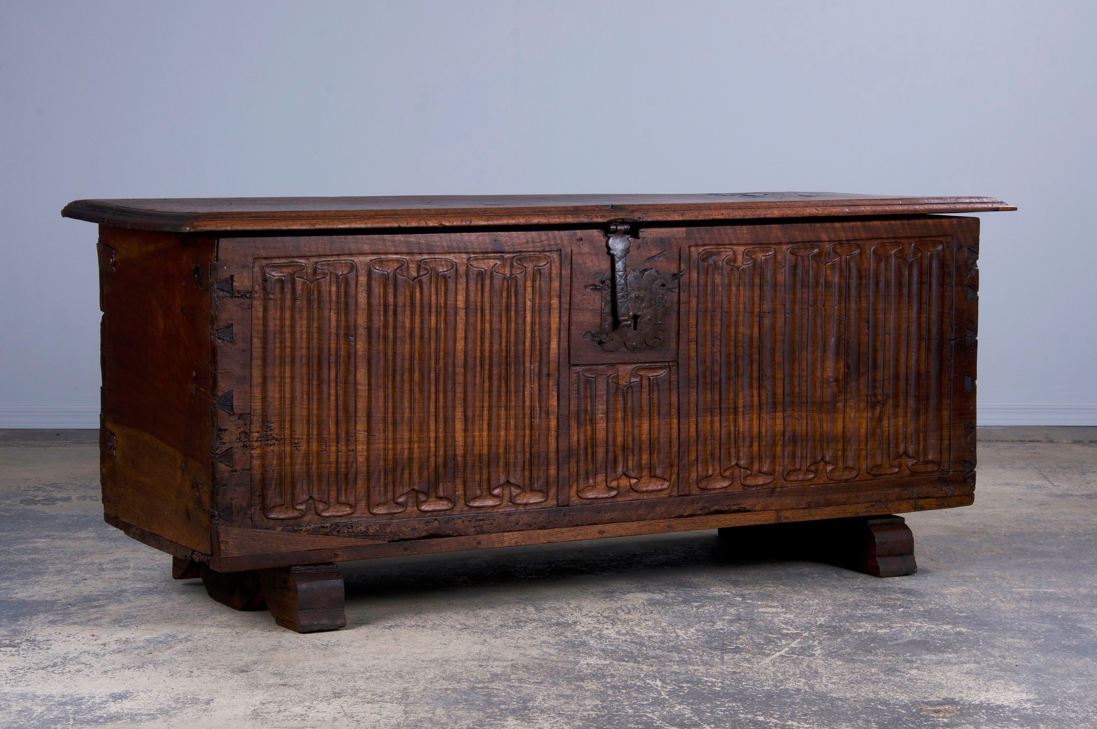 18th Century French Renaissance Carved Walnut Chest