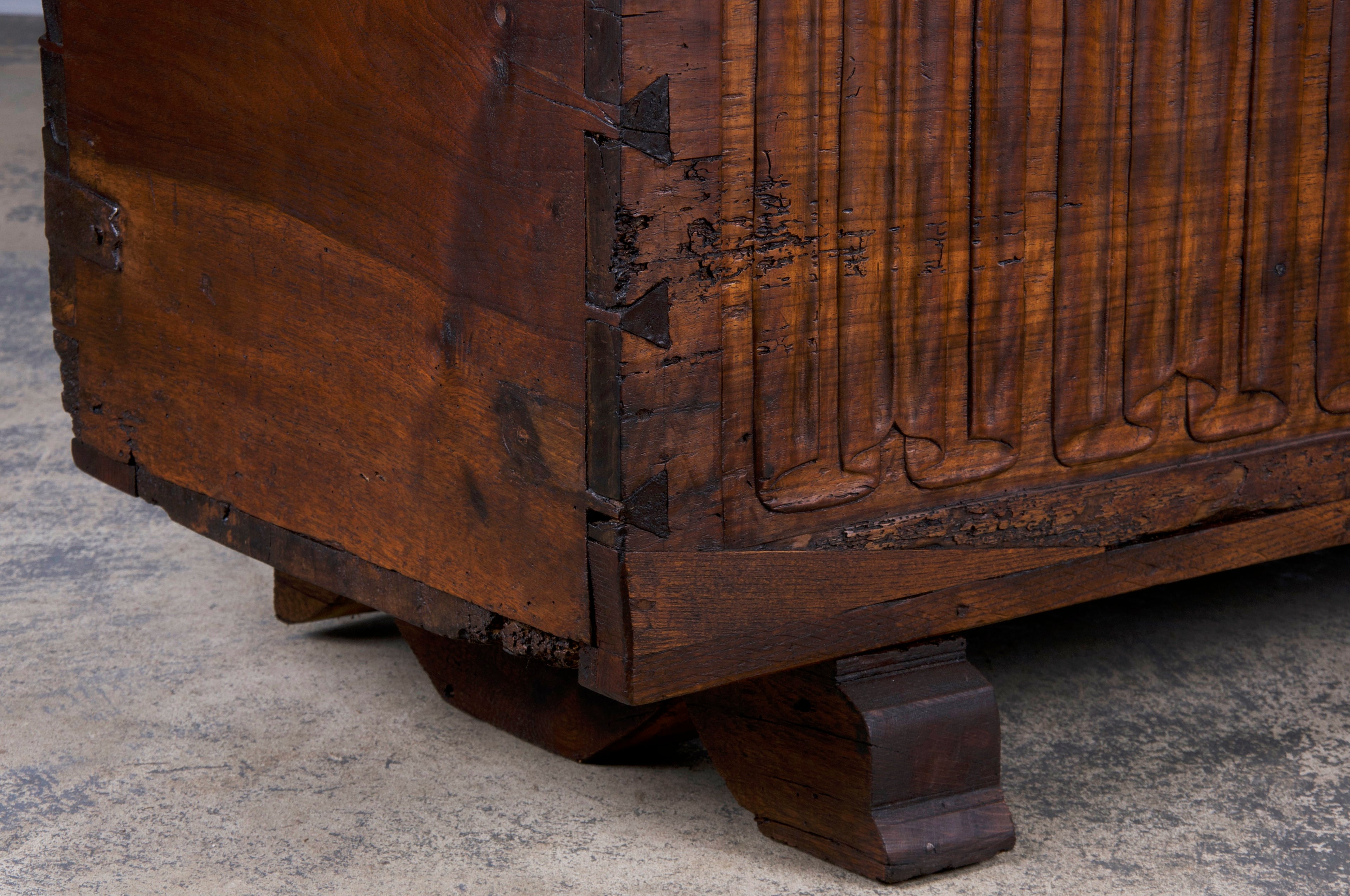 18th Century French Renaissance Carved Walnut Chest
