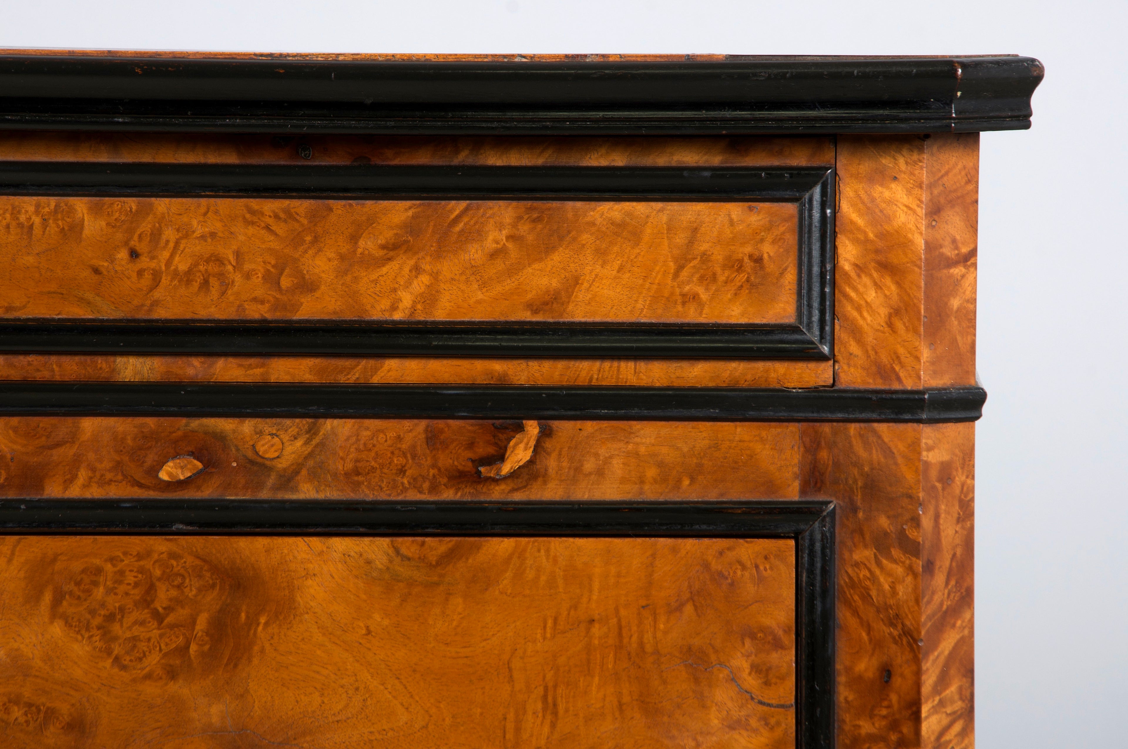 19th Century French Louis Philippe Birds Eye Maple Chest Of Drawers