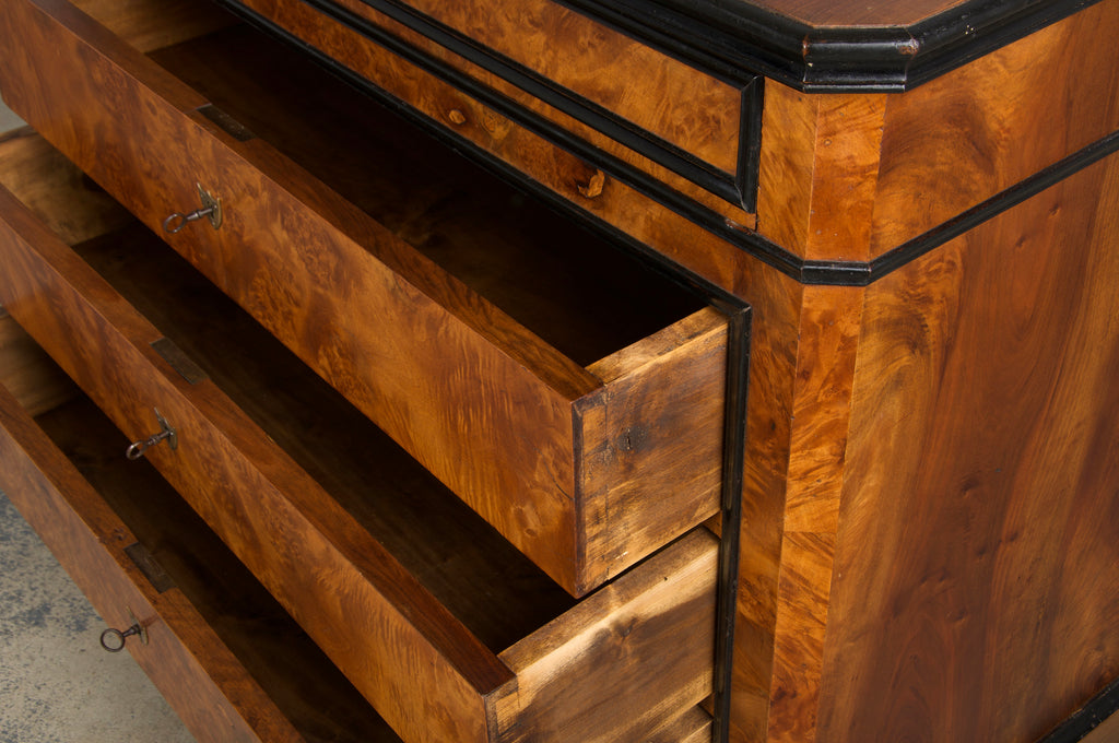 19th Century French Louis Philippe Birds Eye Maple Chest Of Drawers