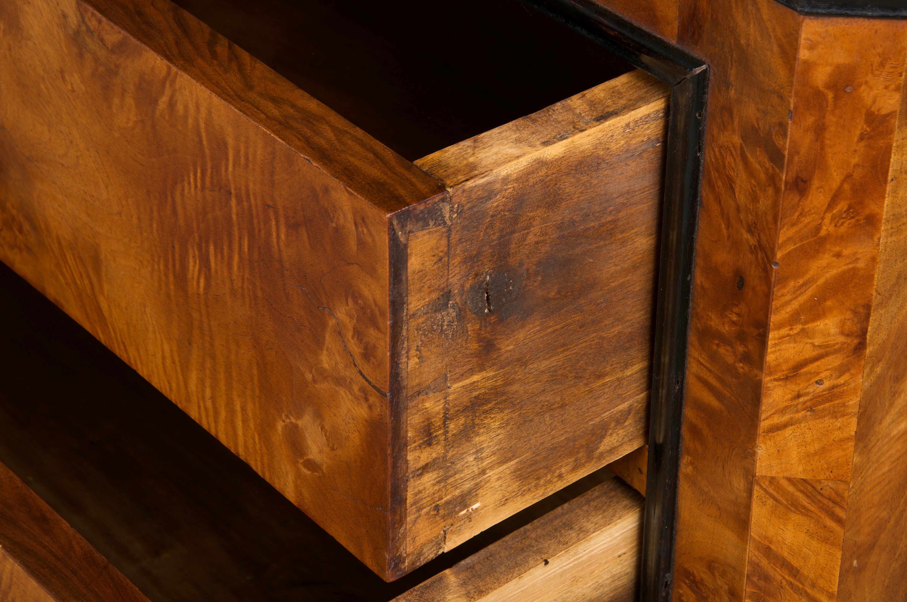 19th Century French Louis Philippe Birds Eye Maple Chest Of Drawers