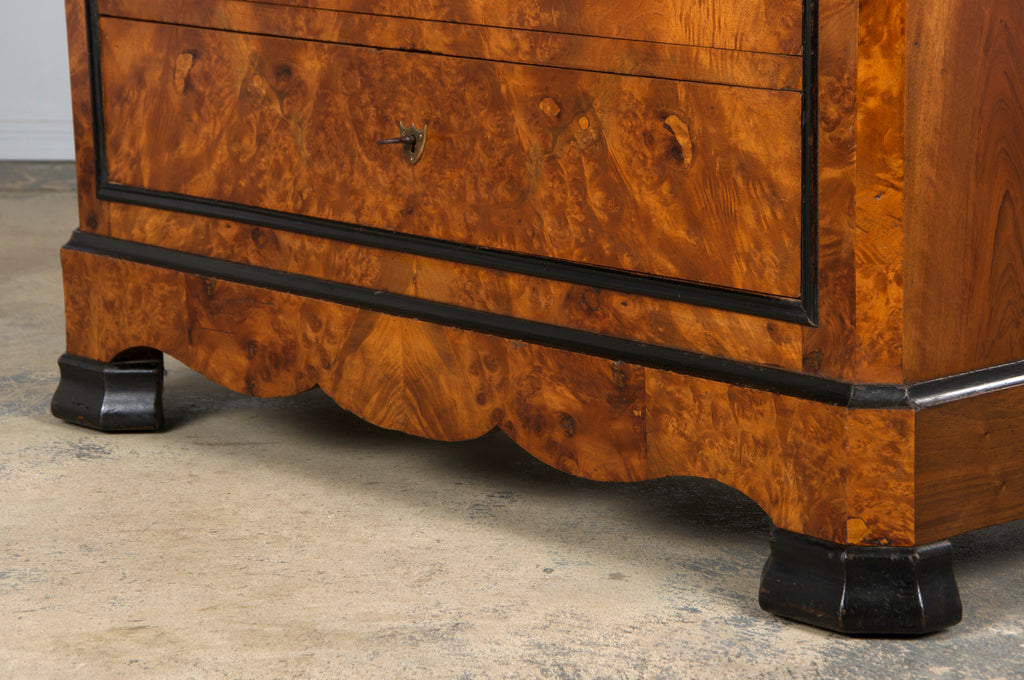 19th Century French Louis Philippe Birds Eye Maple Chest Of Drawers