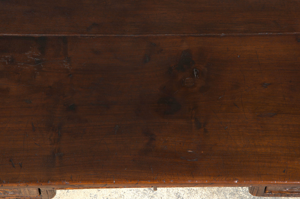 Early 19th Century Spanish Baroque Carved Mixed Wood Writing Desk
