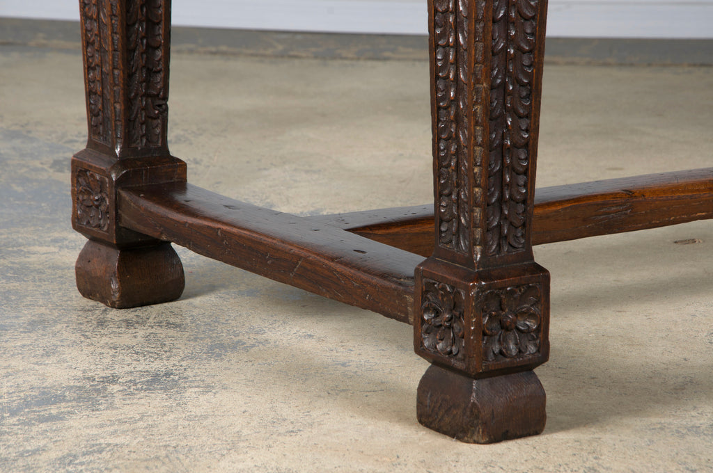 Early 19th Century Spanish Baroque Carved Mixed Wood Writing Desk