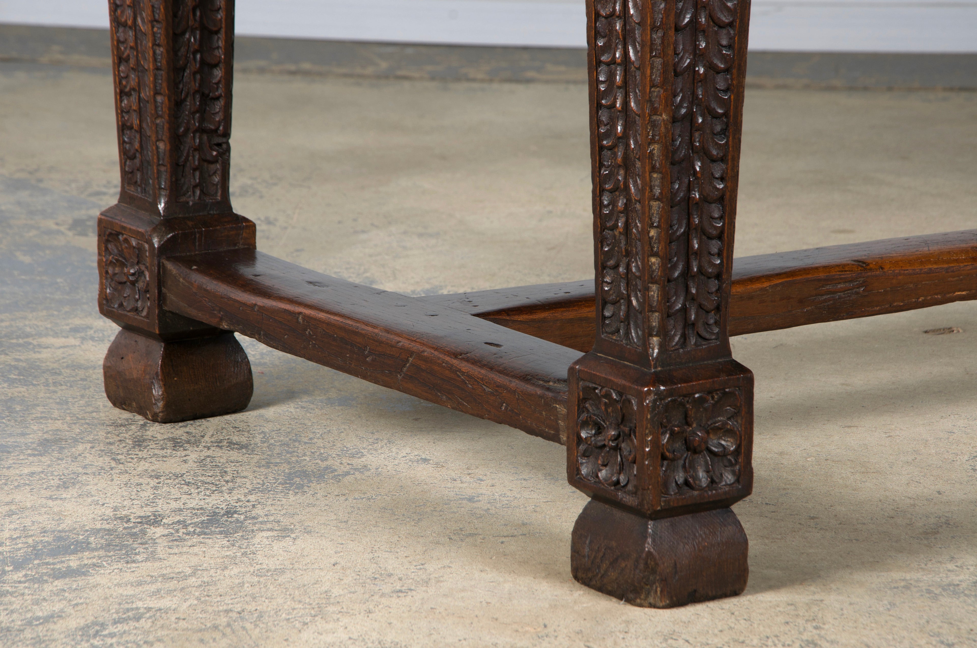 Early 19th Century Spanish Baroque Carved Mixed Wood Writing Desk