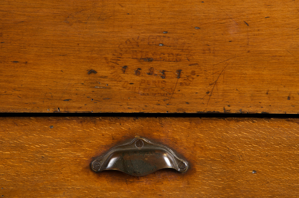 19th Century French Parisian Carved Maple Butcher Block Table