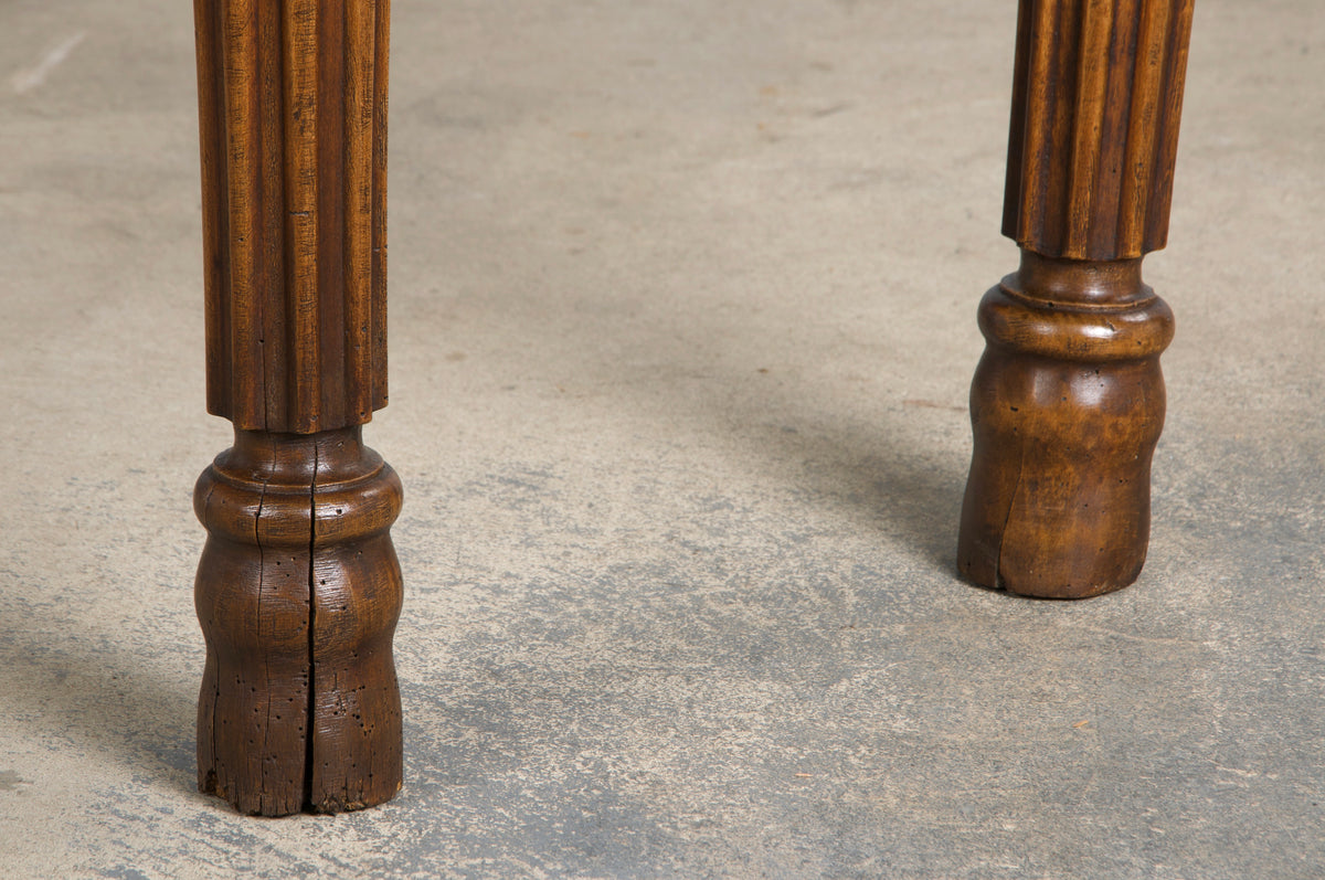 19th Century French Parisian Carved Maple Butcher Block Table