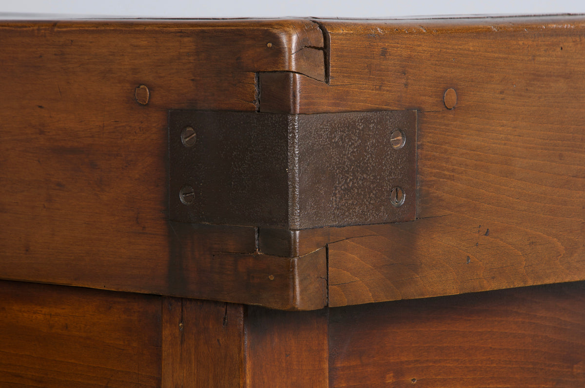 19th Century French Parisian Carved Maple Butcher Block Table