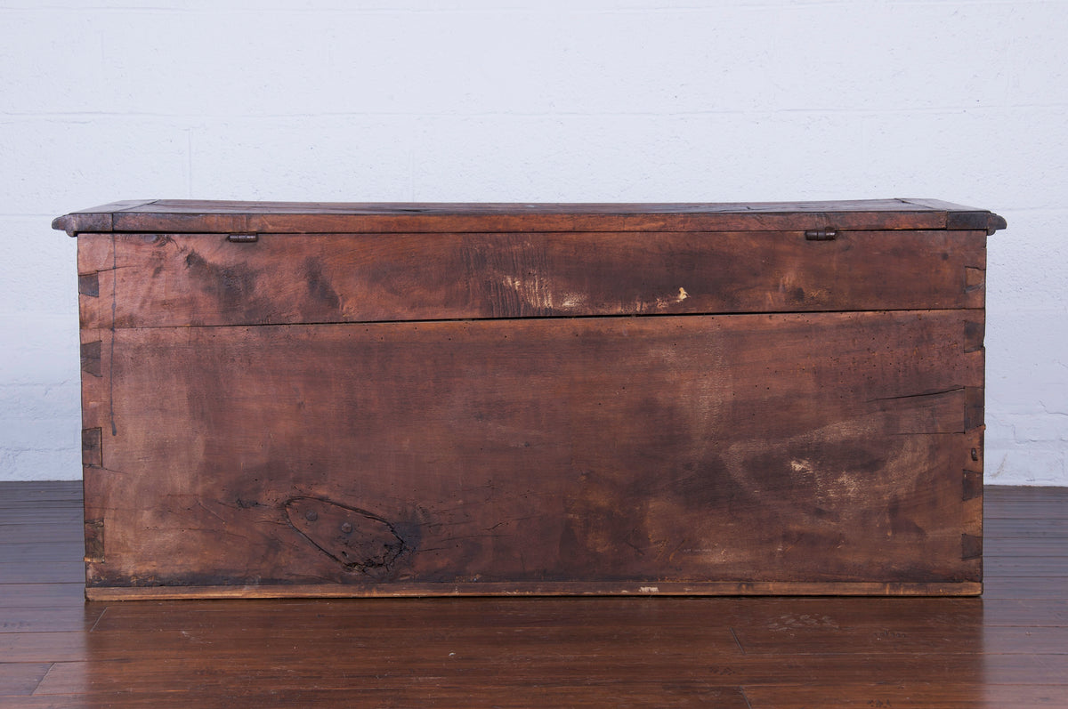 18th Century Country French Provincial Farmhouse Walnut Storage Chest