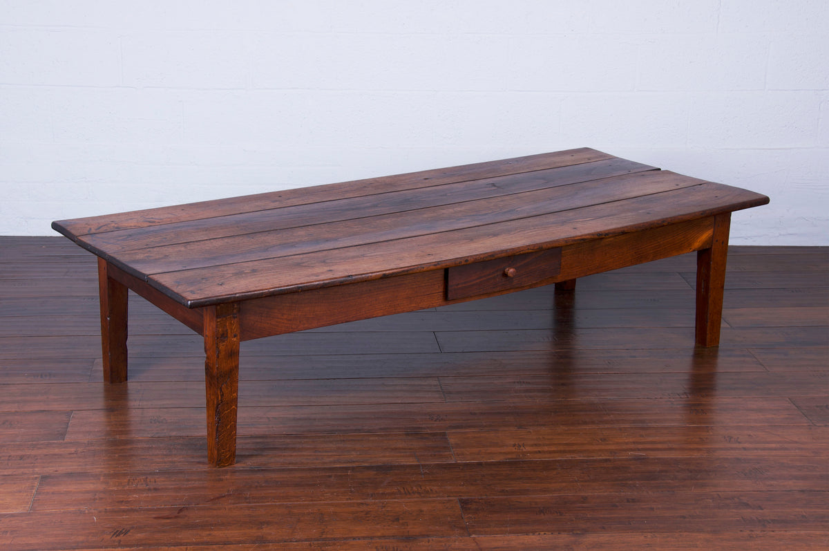 Antique Country French Farmhouse Oak Coffee Table