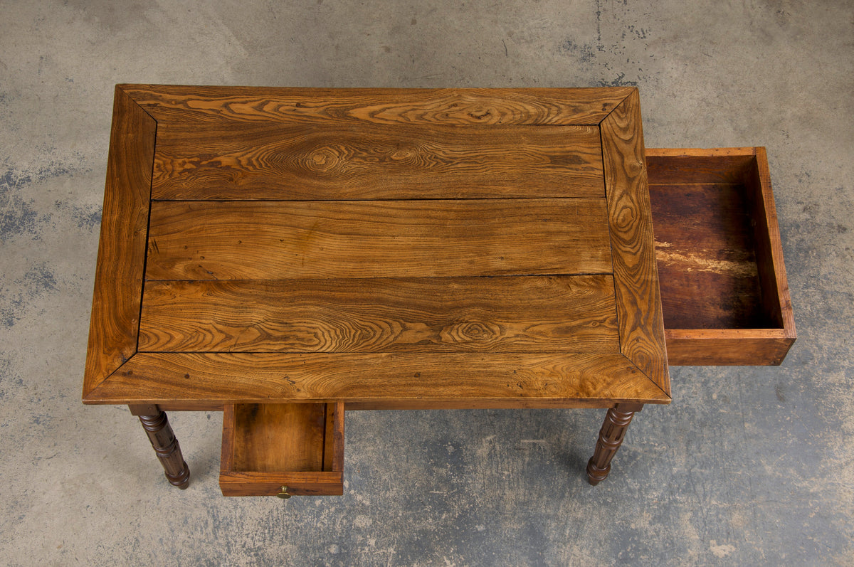 Antique Country French Provincial Oak Side Table