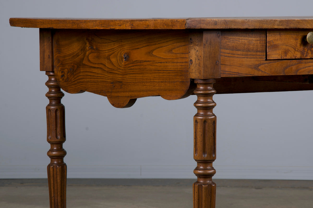 Antique Country French Provincial Oak Side Table