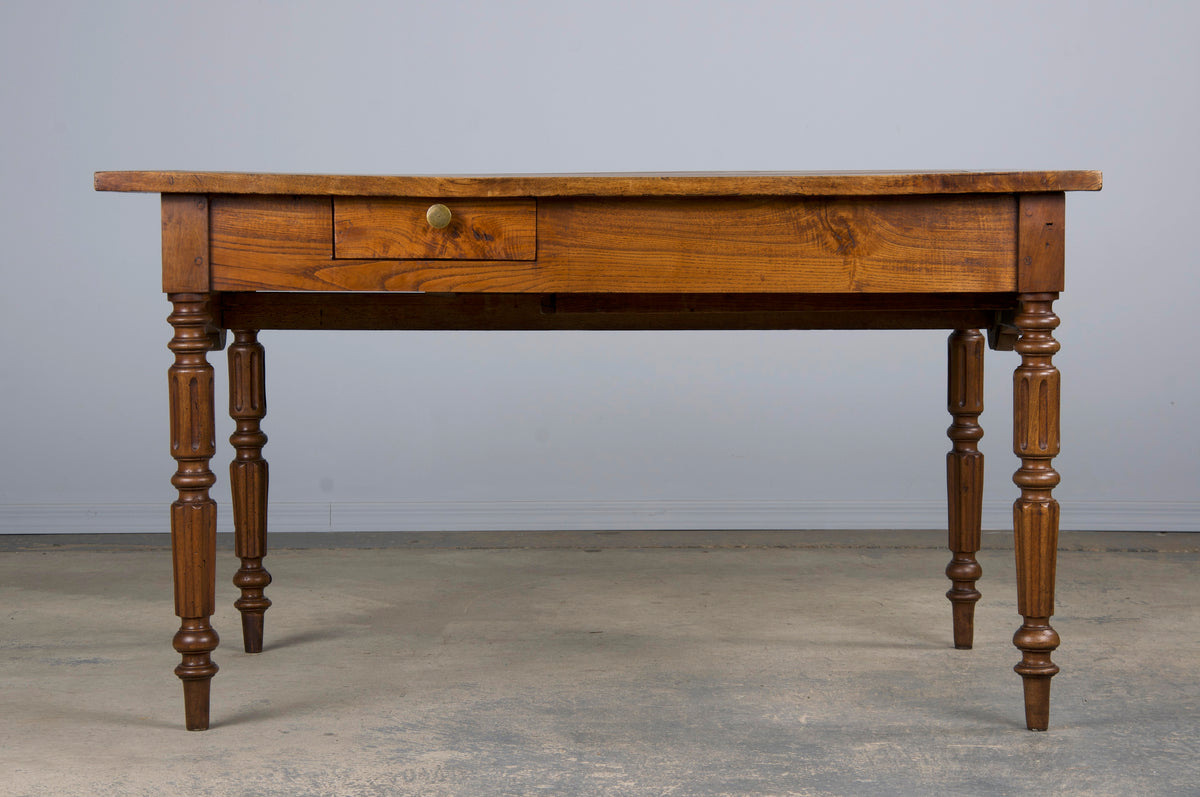 Antique Country French Provincial Oak Side Table