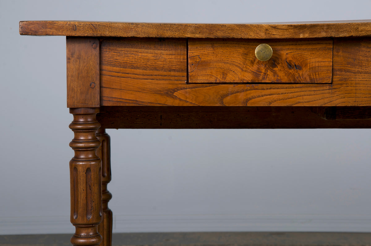 Antique Country French Provincial Oak Side Table