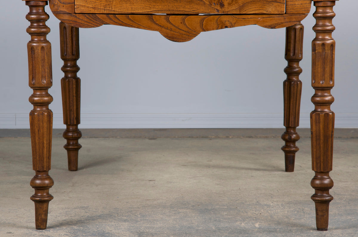 Antique Country French Provincial Oak Side Table