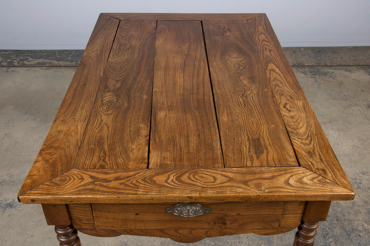 Antique Country French Provincial Oak Side Table