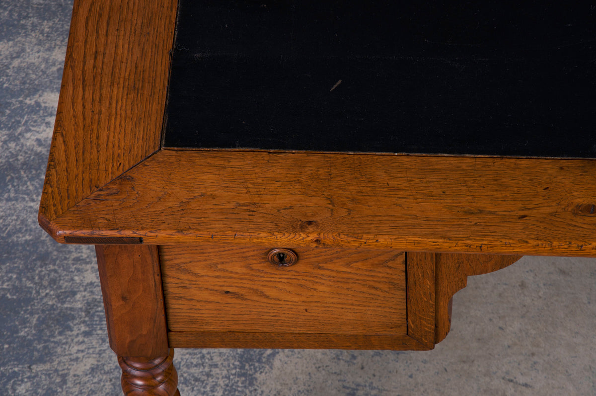 ON HOLD Antique Country French Louis Philippe Style Provincial Oak Library Desk