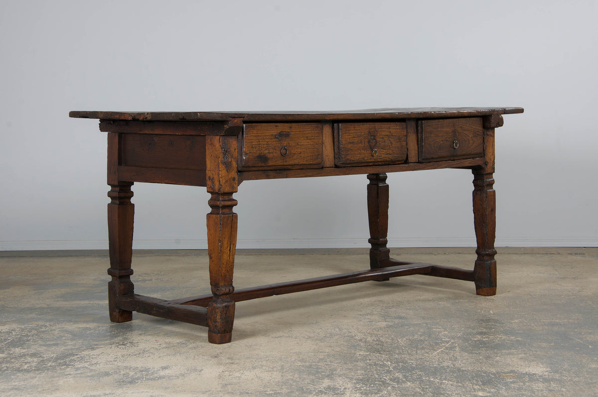 Early 19th Century Country French Provincial Oak Kitchen Island