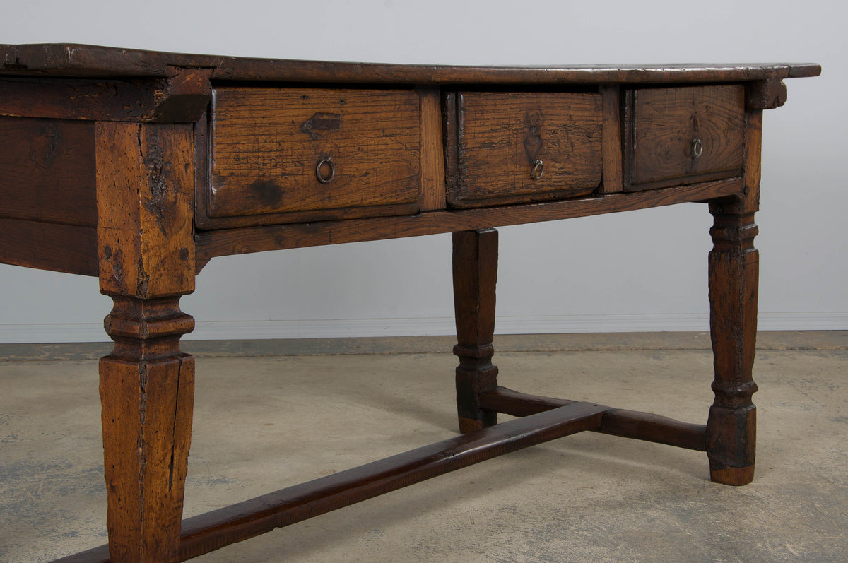 Early 19th Century Country French Provincial Oak Kitchen Island