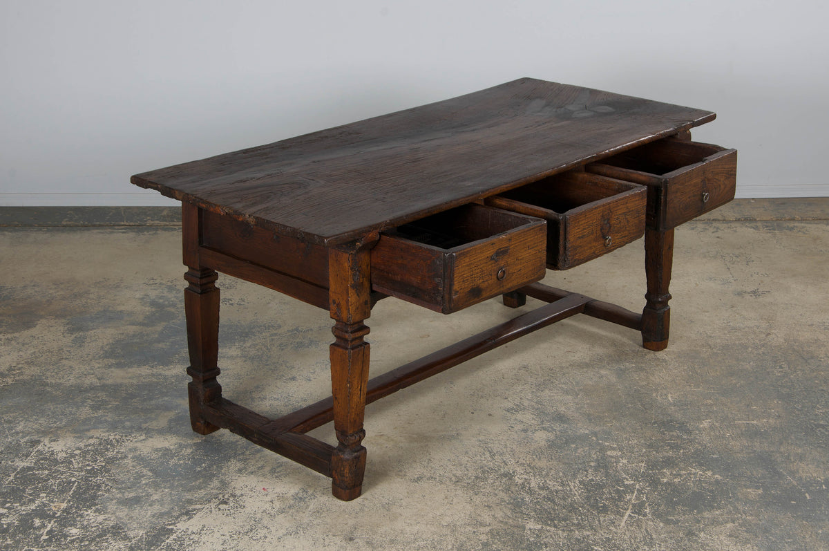 Early 19th Century Country French Provincial Oak Kitchen Island