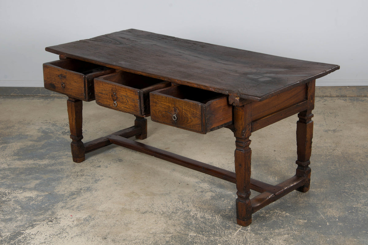 Early 19th Century Country French Provincial Oak Kitchen Island