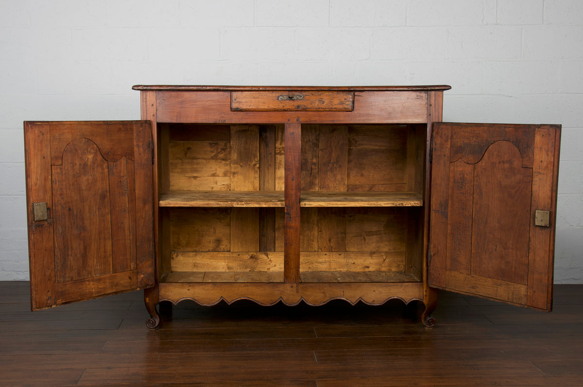 Early 19th Century French Louis XV Provincial Walnut Sideboard or Buffet