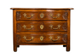 18th Century French Régence Walnut Chest of Drawers with Brass Pulls, Lyon