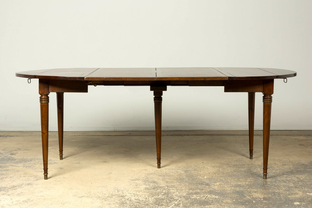 Early 19th Century French Directoire Walnut Extending Dining Table