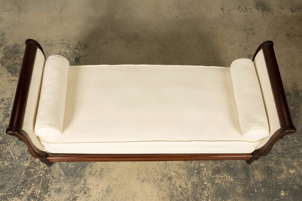 Early 19th Century French Empire Swan Neck Mahogany Daybed, Paris