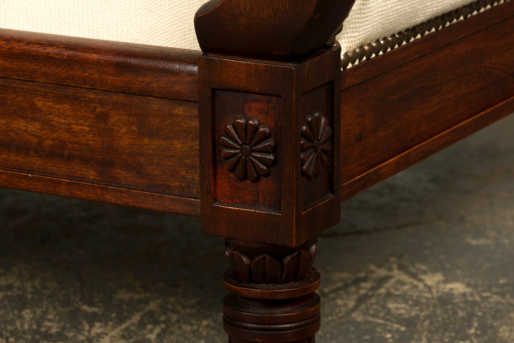 Early 19th Century French Empire Swan Neck Mahogany Daybed, Paris