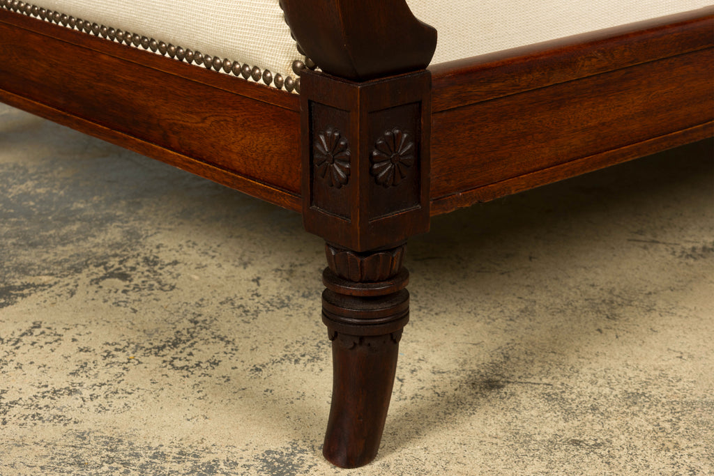 Early 19th Century French Empire Swan Neck Mahogany Daybed, Paris