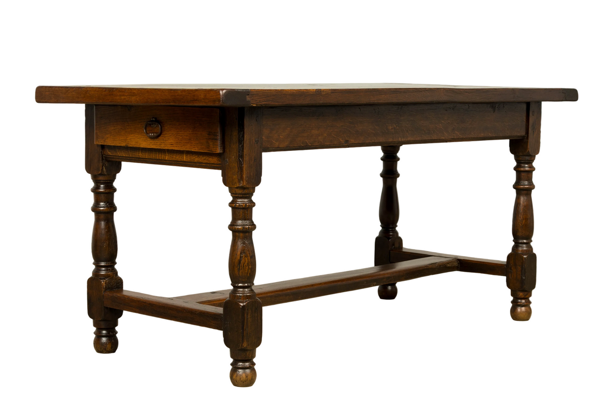 Early 19th Century French Louis XIII Style Oak Farmhouse Dining Table