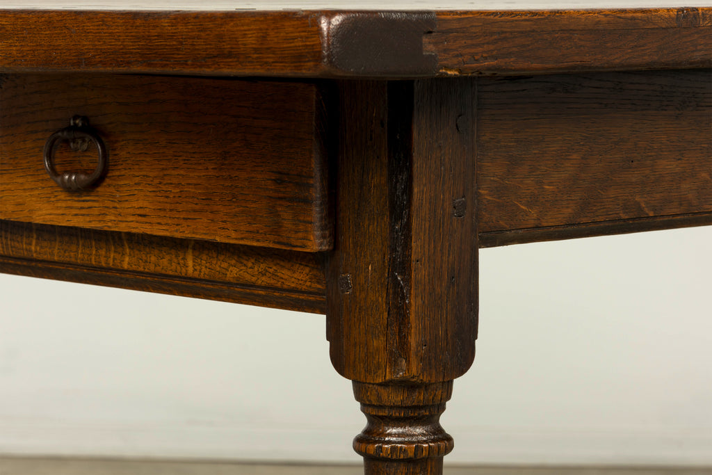 Early 19th Century French Louis XIII Style Oak Farmhouse Dining Table