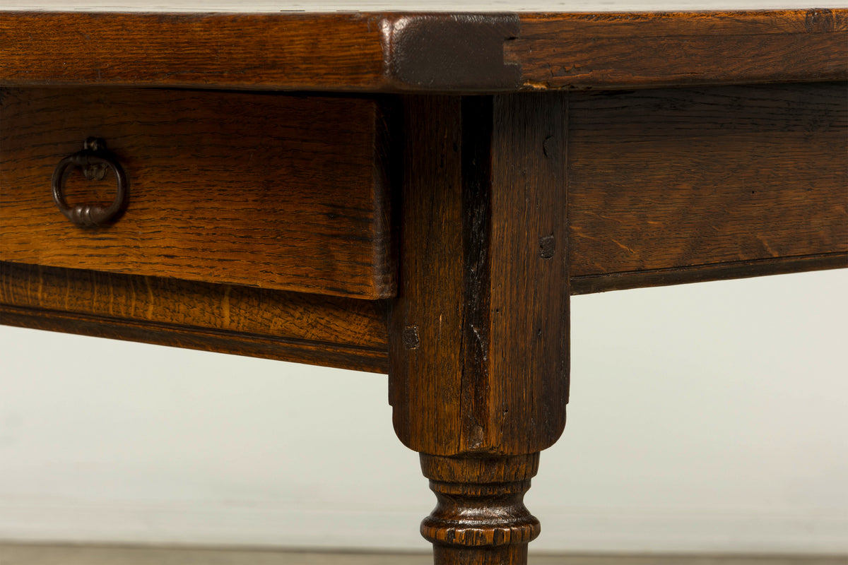 Early 19th Century French Louis XIII Style Oak Farmhouse Dining Table